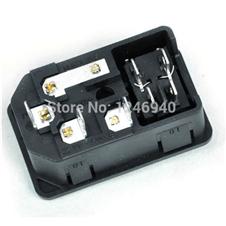 high quality 10 pcs of power socket wtih switch and fuse 4 PIN SWITCH-arcade machine, button switch for power